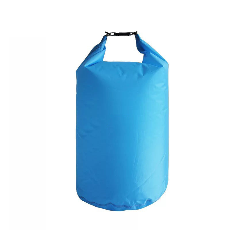 Blue dry bag on a white background.