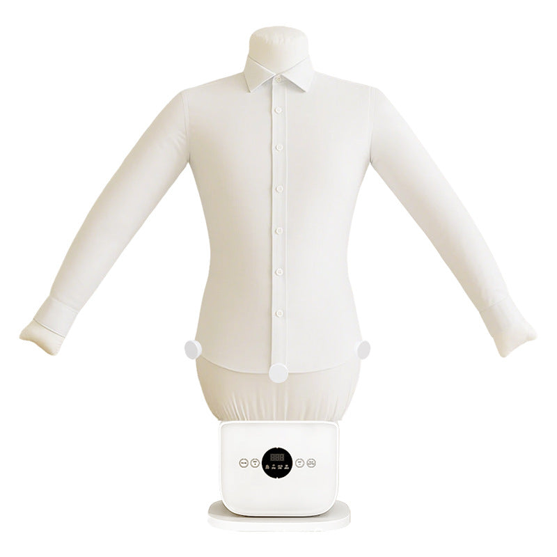 White garment steamer on a white background.